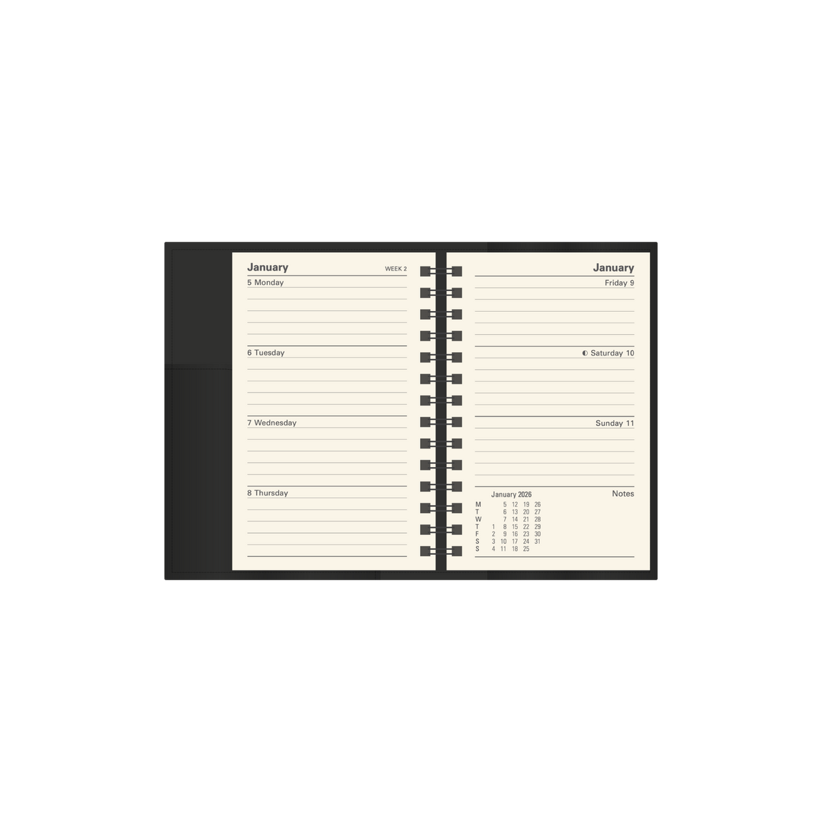 Collins 2026 Calendar Year Diary - Vanessa 355 B7R WTV Blue