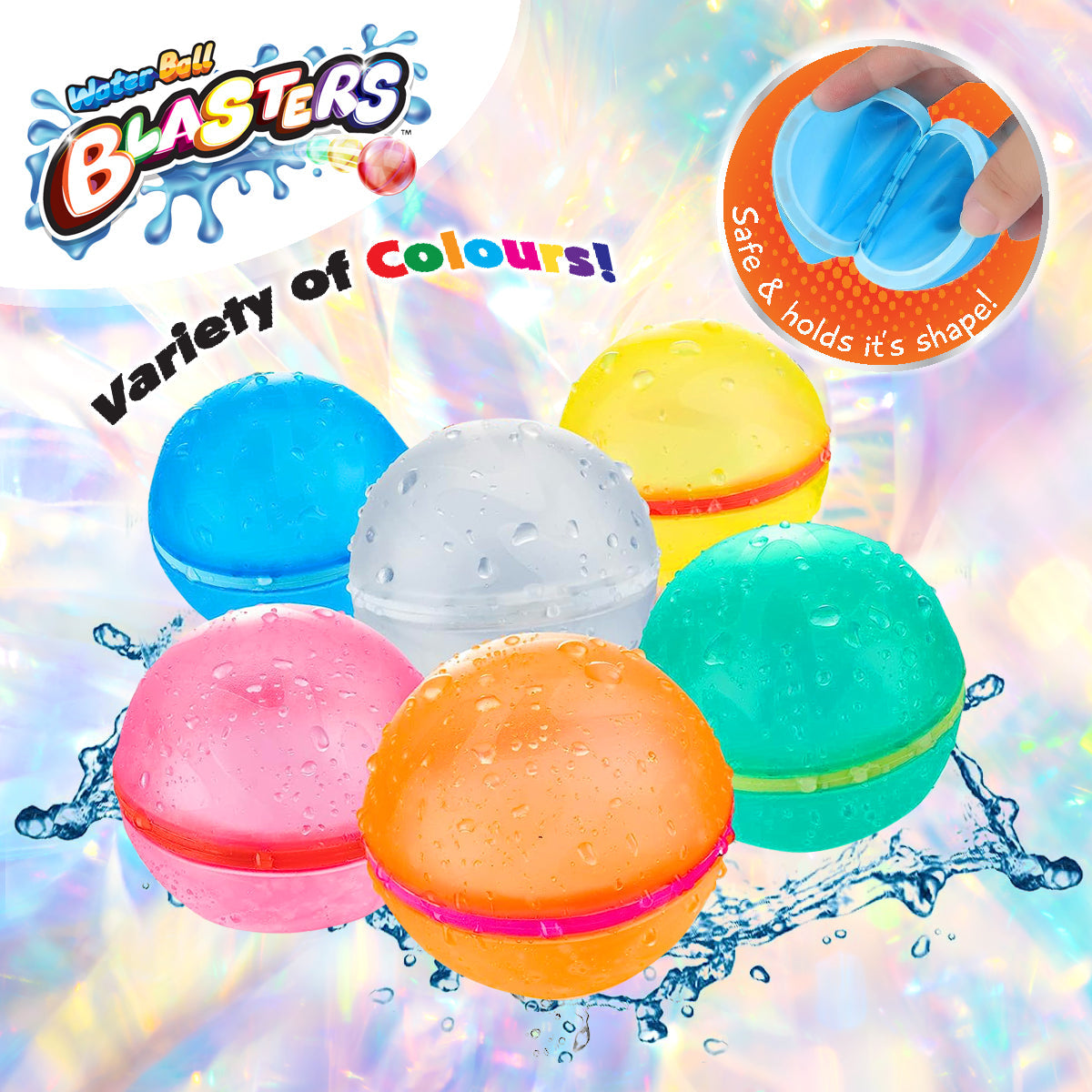 Water Ball Blasters - 6 pack (Glow in the Dark)