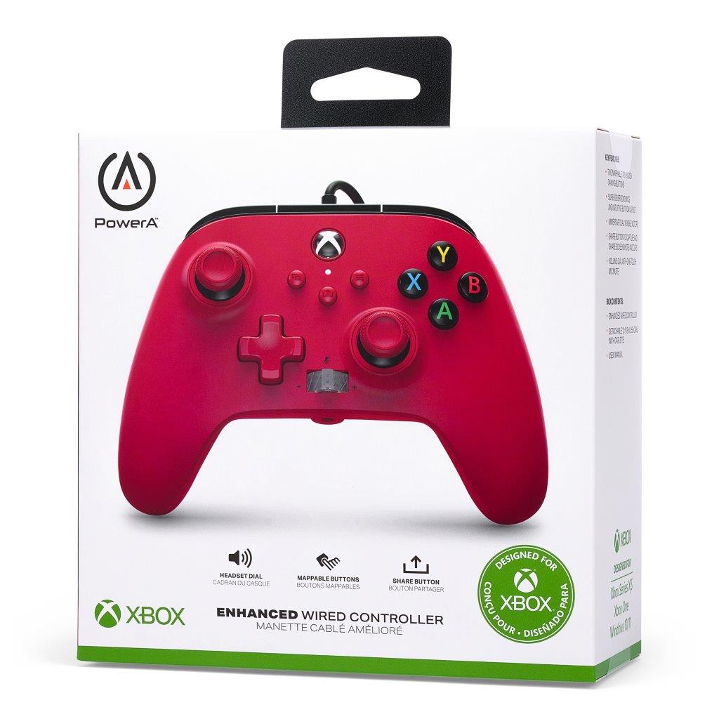 PowerA Enhanced Wired Controller for Xbox Series X|S - Artisan Red