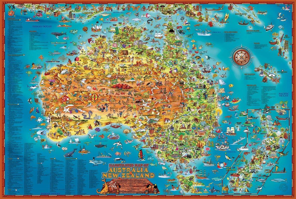 Blue Opal - Down Under Giant Map 300pc