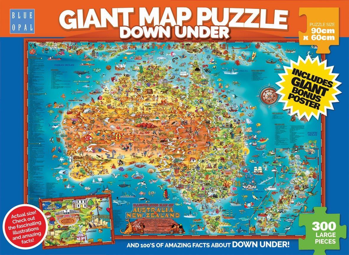 Blue Opal - Down Under Giant Map 300pc