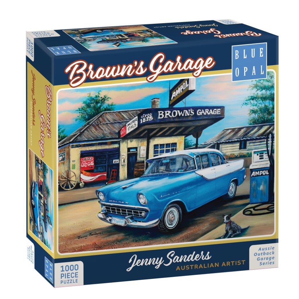 Jenny Sanders: Browns Garage 1000pc (Blue Opal Deluxe Puzzles)