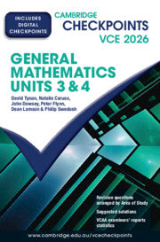 Cambridge Checkpoints VCE General Mathematics Units 3&4 2026