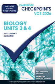 Cambridge Checkpoints VCE Biology Units 3&4 2026