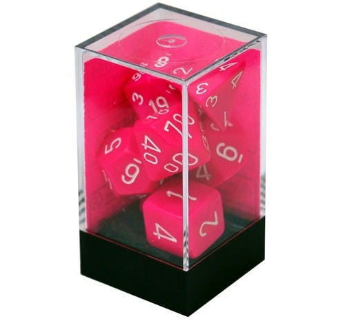 CHX 25444 Opaque Pink/white (Polyhedral 7-Die Set)