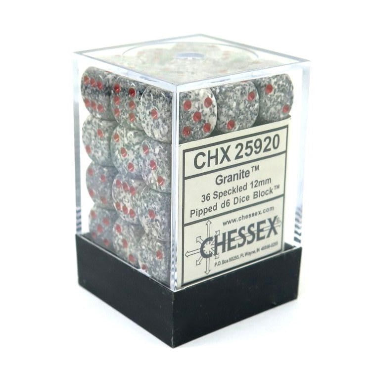 CHX 25920 Speckled Granite (12mm D6 36-Dice Set)