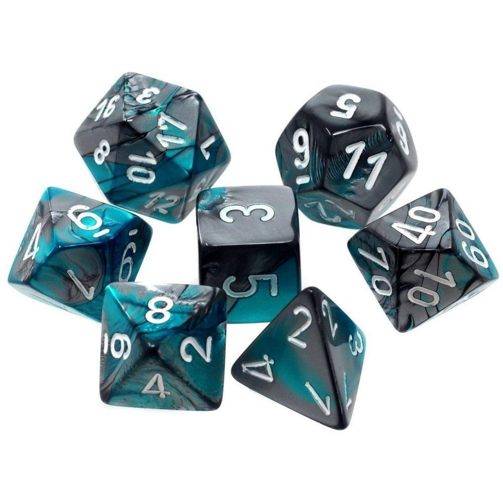 CHX 26456 Gemini Steel-Teal/white (Polyhedral 7-Die Set)