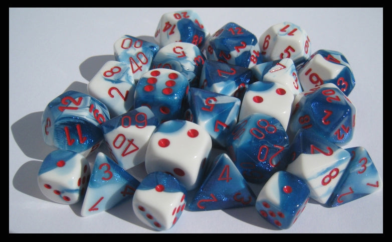 CHX 26457 Gemini Astral Blue-White/red 7-Die Set