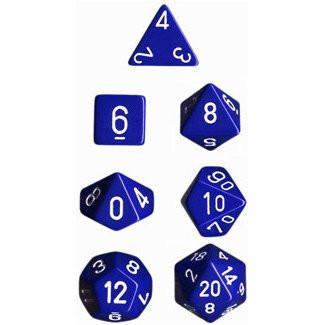 CHX 25406 Opaque Blue/white (Polyhedral 7-Die Set)