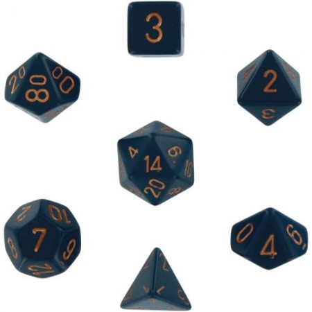 CHX 25426 Opaque Dusty Blue/copper (Polyhedral 7-Die Set)