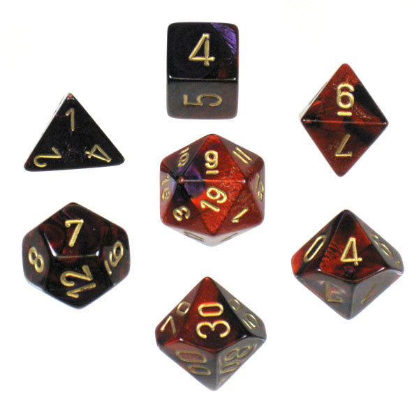 CHX 26426 Gemini Purple-Red/gold (Polyhedral 7-Die Set)