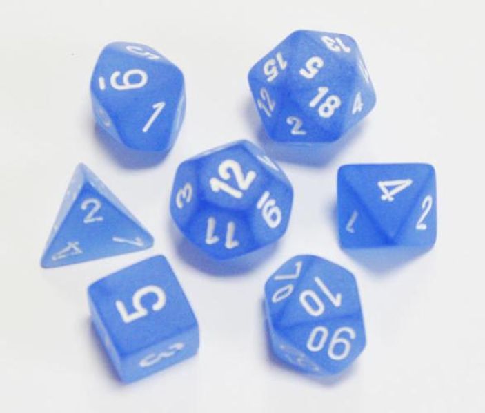 CHX 27406 Frosted Blue/white (Polyhedral 7-Die Set)