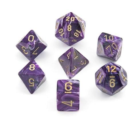 CHX 27437 Vortex Purple/gold (Polyhedral 7-Die Set)