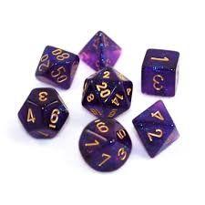 CHX27467 Borealis Royal Purple/Gold RPG 7-Dice Set