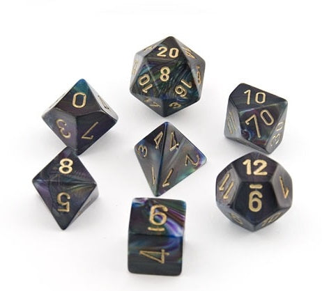 CHX 27499 Lustrous Shadow/gold (Polyhedral 7-Die Set)