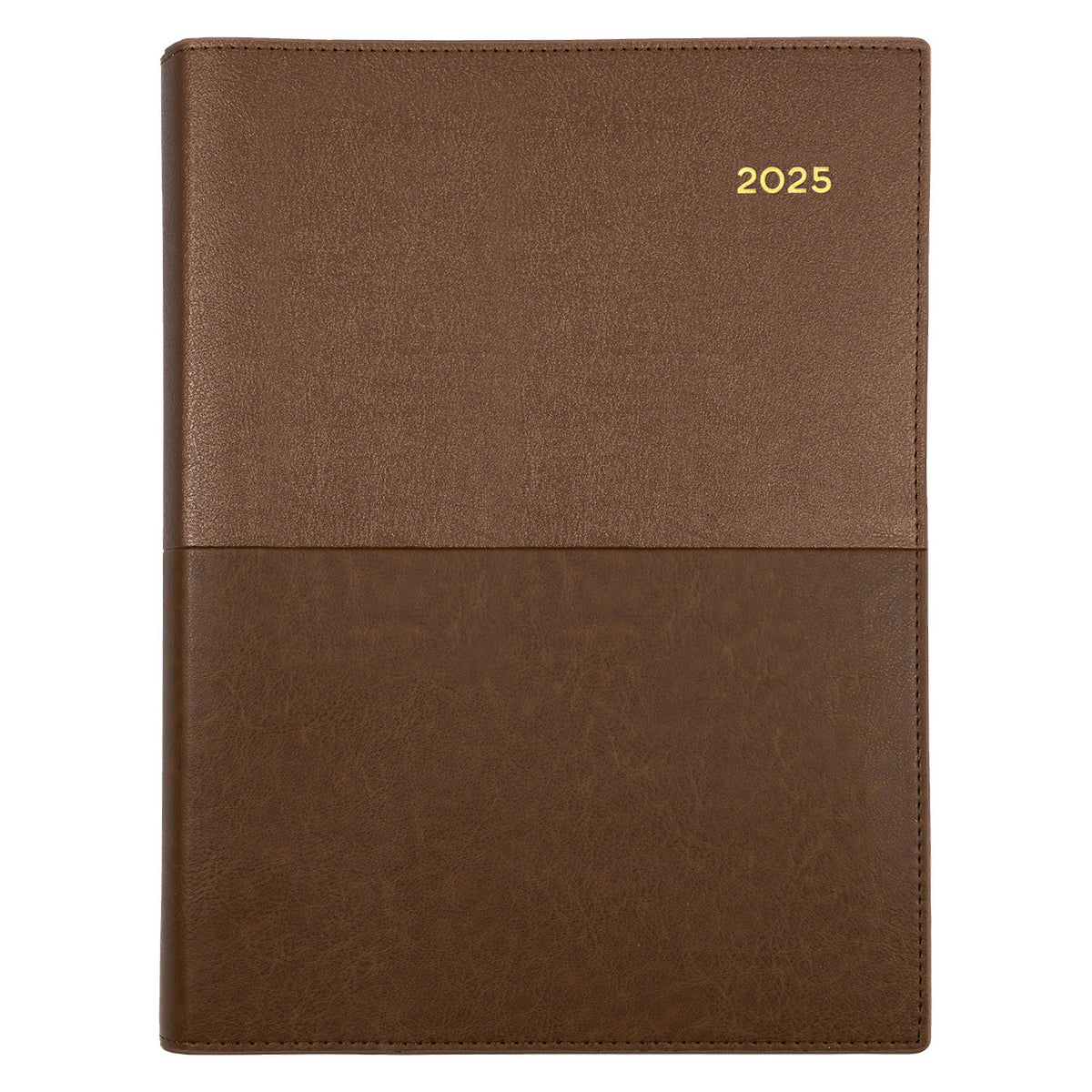 Collins 2025 Calendar Year Diary - Vanessa 345 Spiral A4 WTV Tan