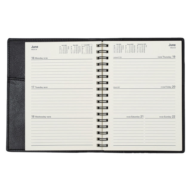 Collins 2025 Calendar Year Diary - Vanessa 365 Spiral A6 WTV Tan