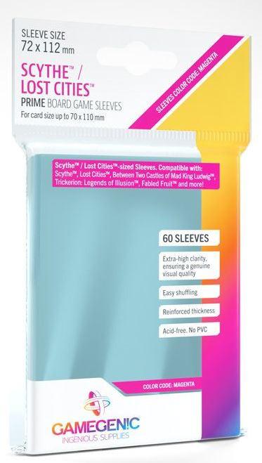 Gamegenic Prime Board Game Sleeves - Scythe 72 x 112mm (60 Sleeves) [Colour Code: MAGENTA]