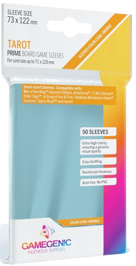 Gamegenic Prime Board Game Sleeves - Tarot 73 x 122mm (50 Sleeves) [Colour Code: ORANGE]