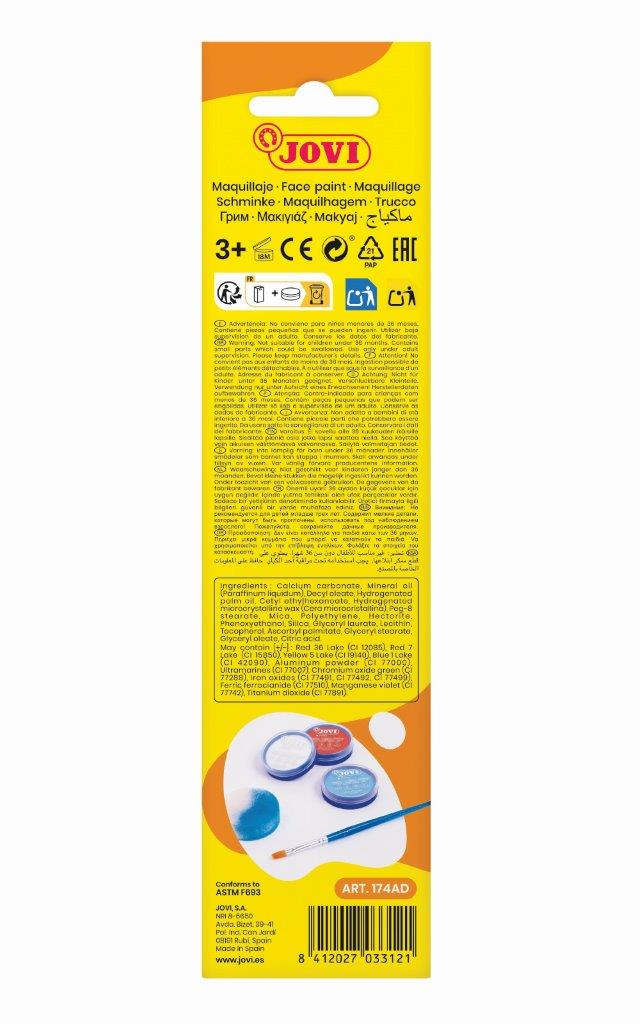 Jovi - Face Paint - 3x8ml Adventure World