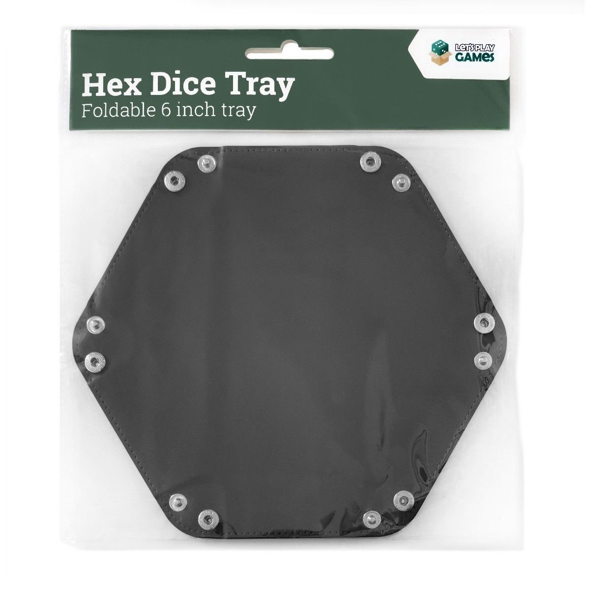 Hex Dice Tray 6&quot; - Black (LPG Essentials)
