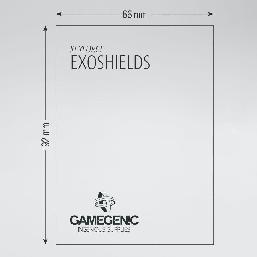 Gamegenic Matte Board Game Sleeves - Keyforge Clear Exoshields 66 x 92mm (40 Sleeves) [Colour Code: GOLD]