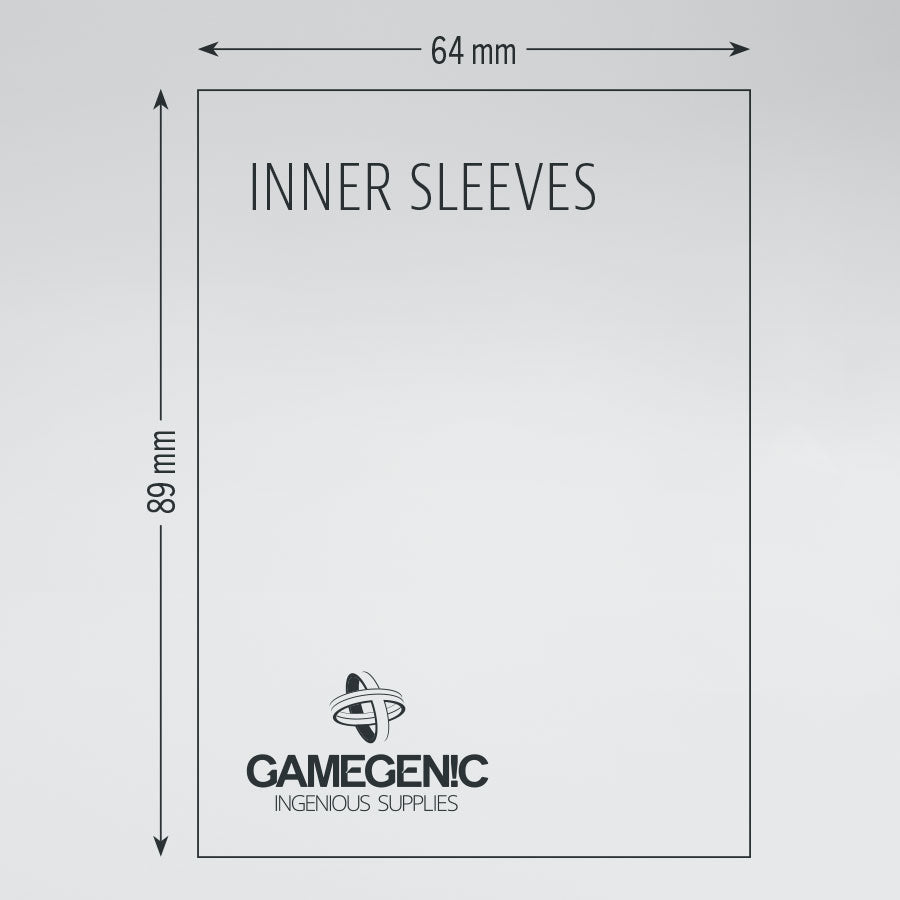 Gamegenic Matte Double Sleeving Pack - 66 x 91mm (2 x 100 Black + Inner Sleeves) [Colour Code: GREY]