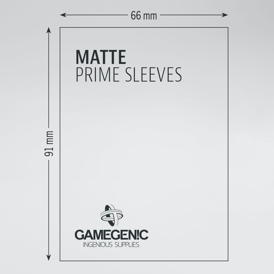 Gamegenic Matte Double Sleeving Pack - 66 x 91mm (2 x 100 Black + Inner Sleeves) [Colour Code: GREY]