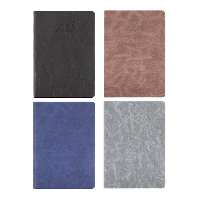 Dats 2026 Calendar Year Diary - PU with Elastic Closure 72055 A5 DTP Assorted