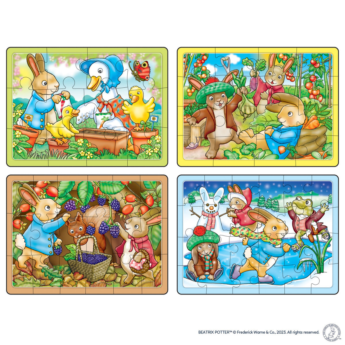 Peter Rabbit: 4-in-a-Box Jigsaw Puzzles [Orchard Toys]