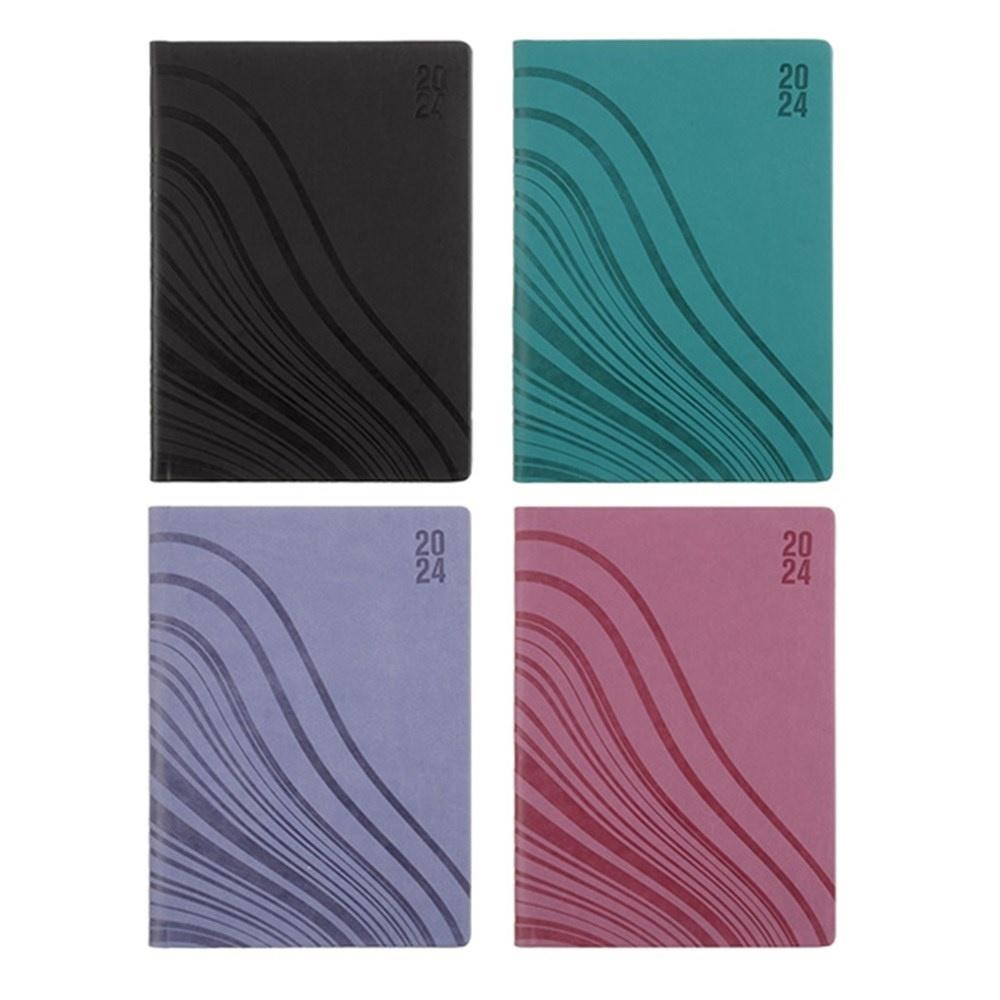 Dats 2024 Calendar Year Diary - PU A5 Day to Page Assorted