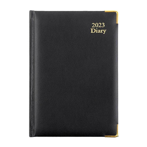 Dats 2024 Calendar Year Diary - Office Elite A4 Day to Page Black
