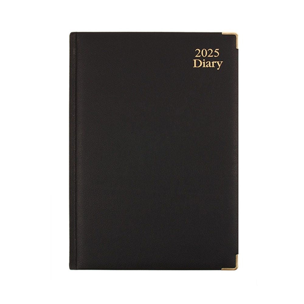 Dats 2025 Calendar Year Diary - Office Elite A4 70193 Day to Page Black