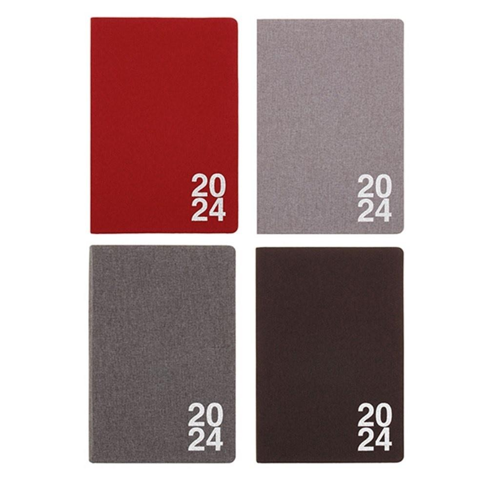 Dats 2024 Calendar Year Diary - PU LINEN A5 Day to Page Assorted