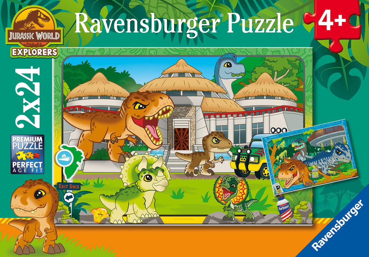 Jurassic World Explorers: Livin' the Wild Life 2x24pc [Ravensburger Puzzle]