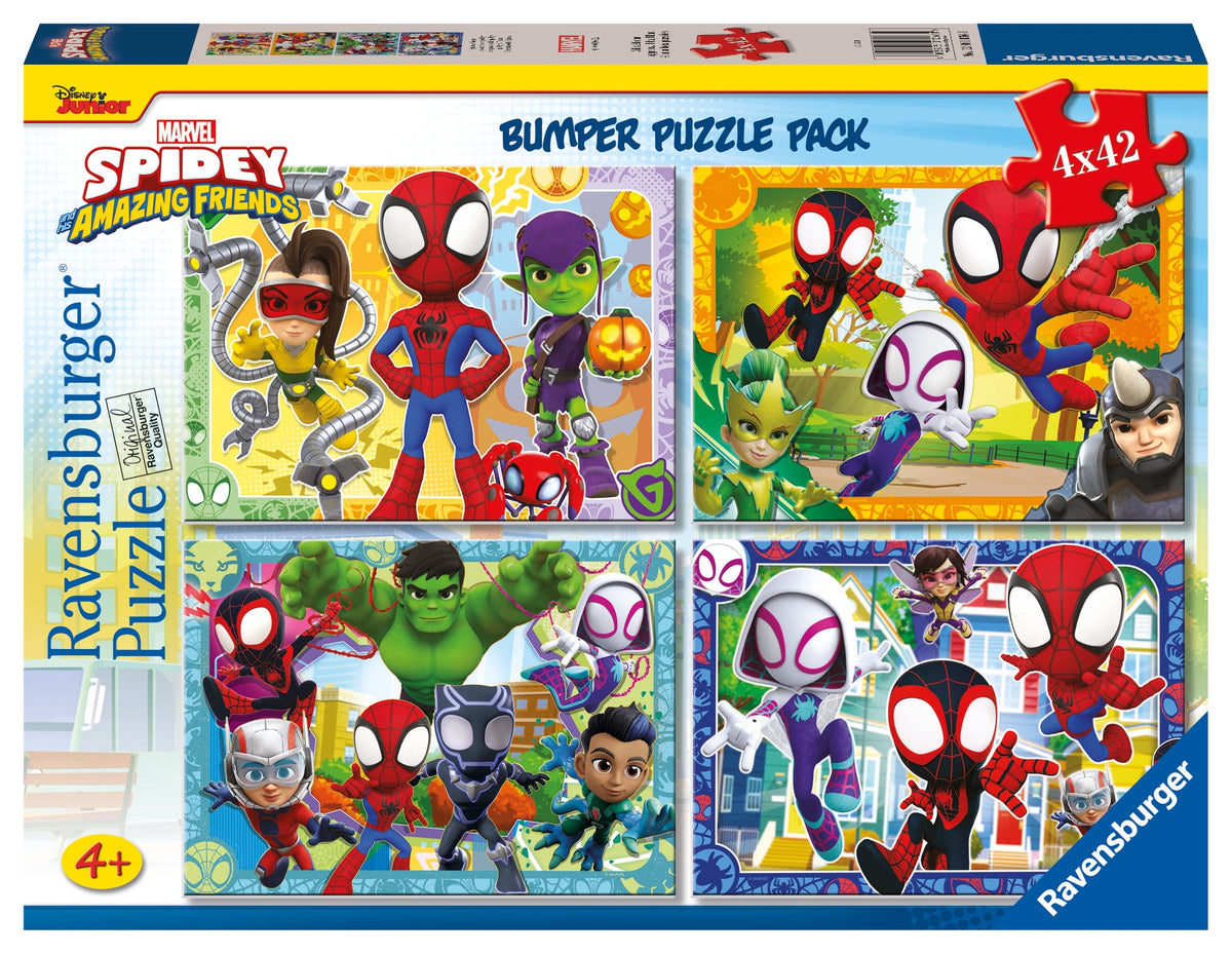Marvel: Spidey & His Friends Bumper Pack 4x42pc [Ravensburger Puzzle]