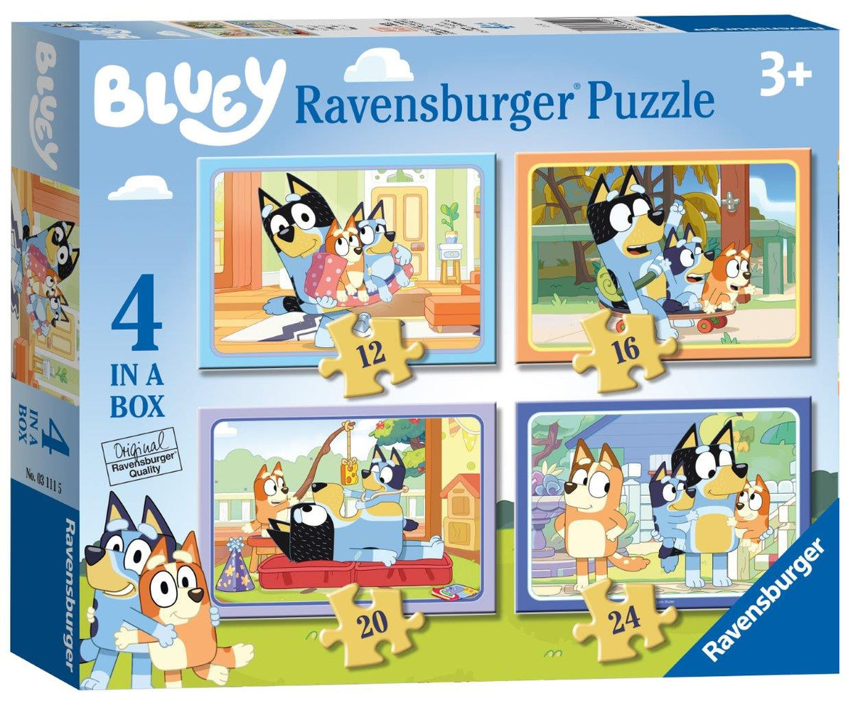 Bluey: Lets Do This - 4 in a Box 12 16 20 24pc [Ravensburger Puzzle]