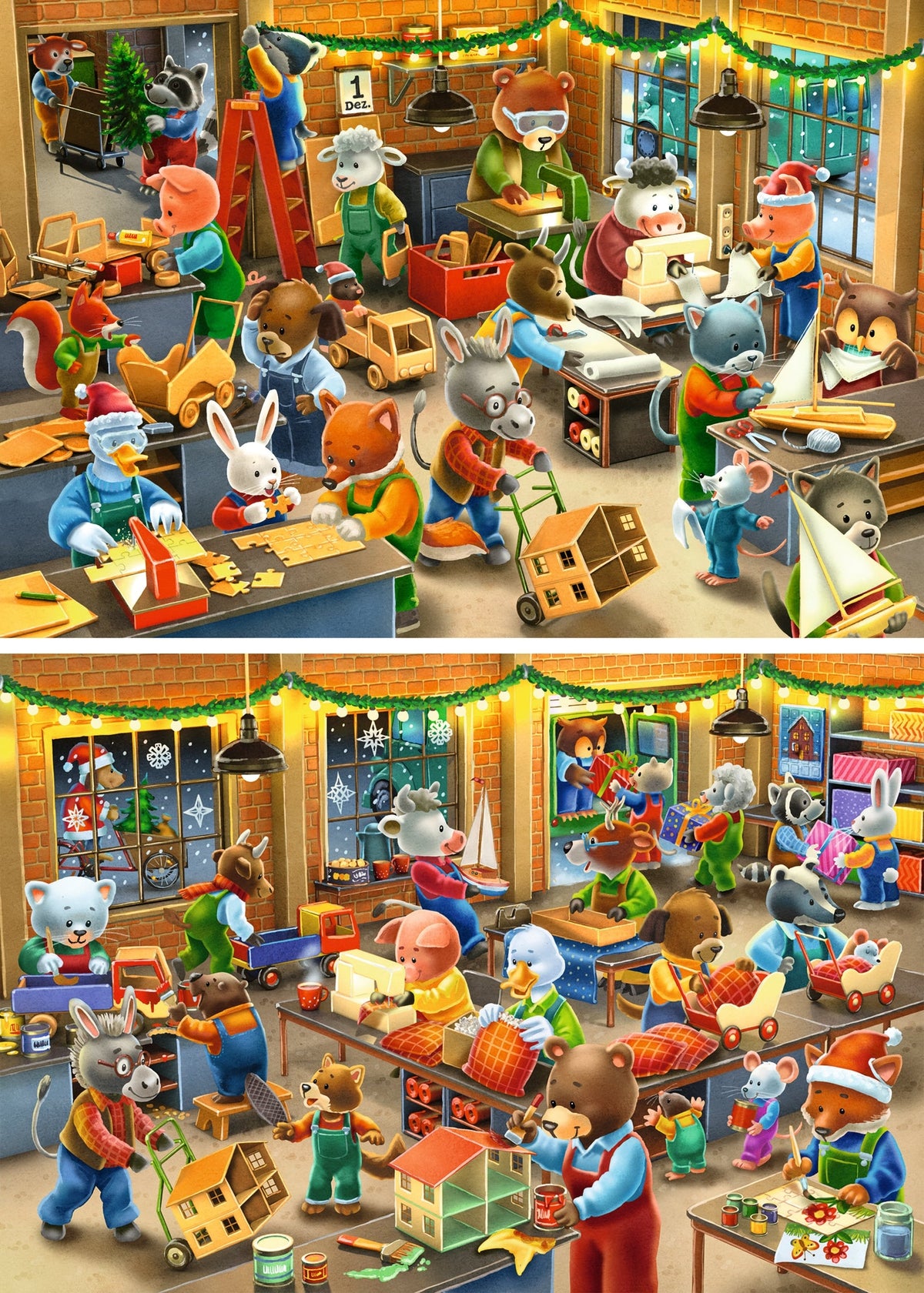 Christmas Toy Factory 2x24pc [Ravensburger Puzzle]