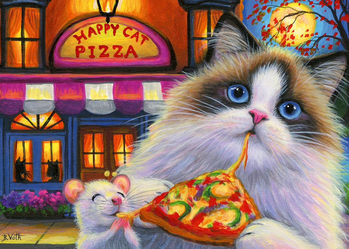 Happy Cat Pizza 35pc [Ravensburger Puzzle]