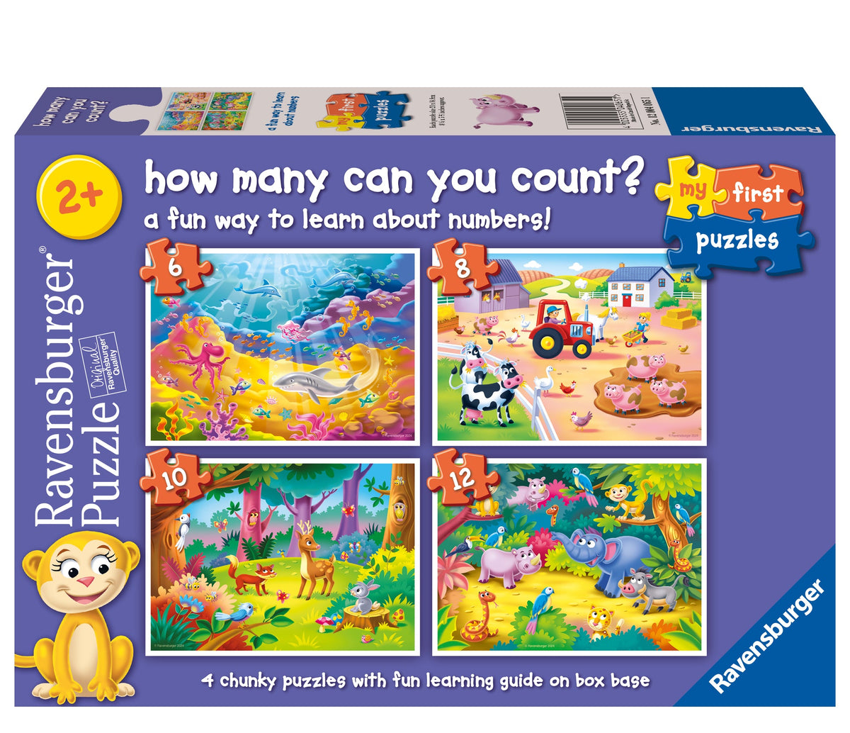My First Puzzles: How Many Can You Count? 6/8/10/12pc [Ravensburger Puzzle]