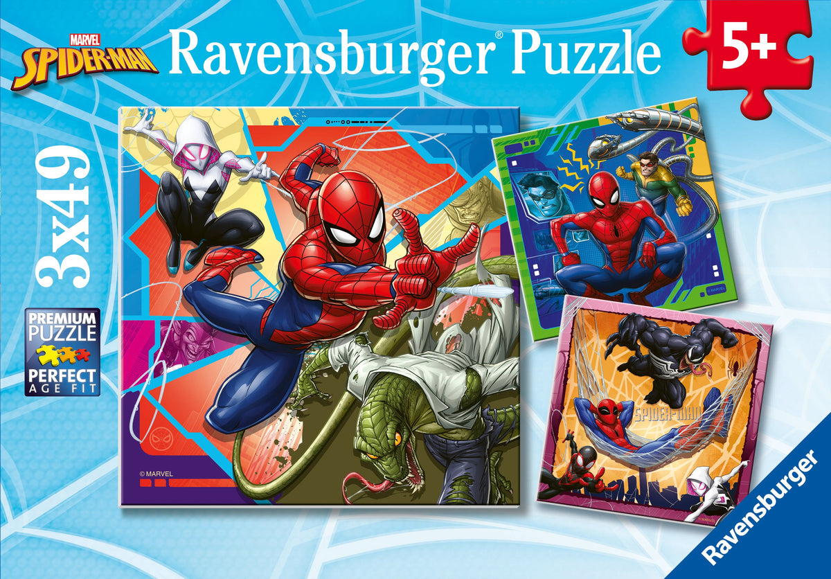 Marvel Spider-Man: It's Web-Slinging Time! 3x49pc [Ravensburger Puzzle]