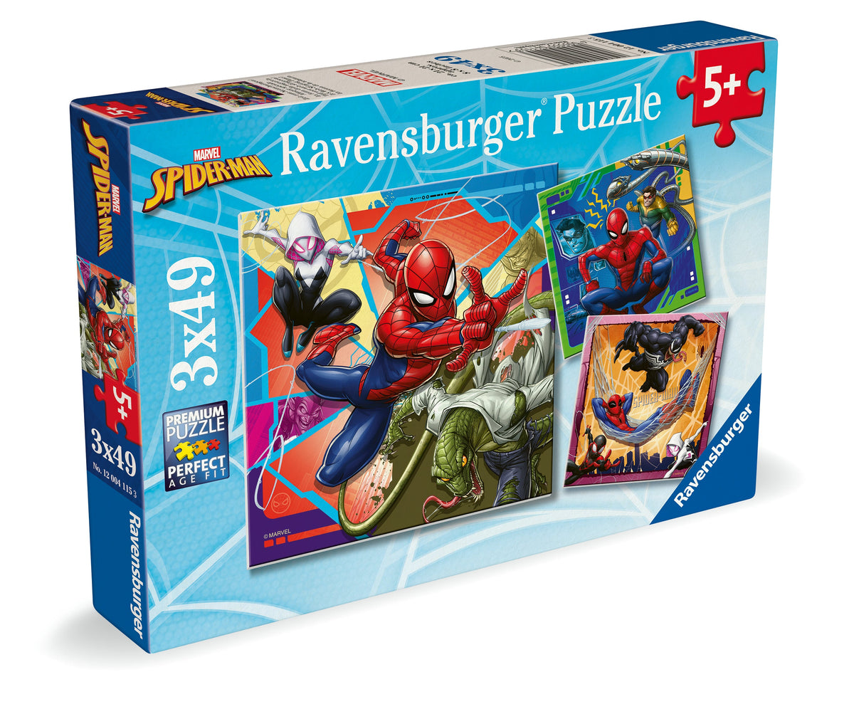 Marvel Spider-Man: It's Web-Slinging Time! 3x49pc [Ravensburger Puzzle]