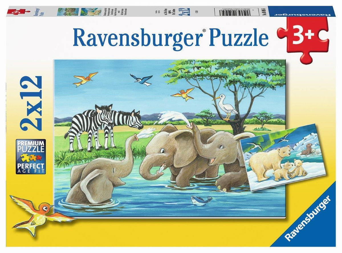 Baby Safari Animals 2x12pc [Ravensburger Puzzle]