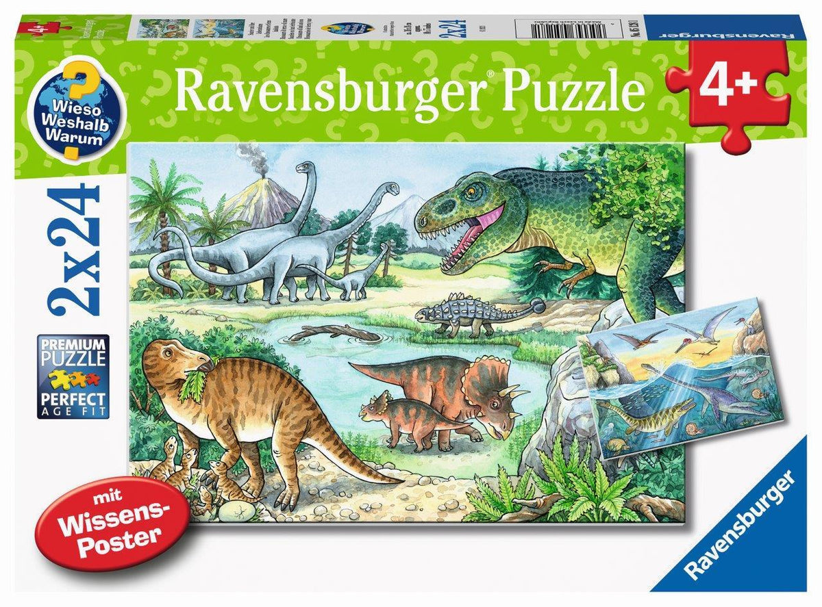 Dinosaurs of land and sea 2x24pc [Ravensburger Puzzle]