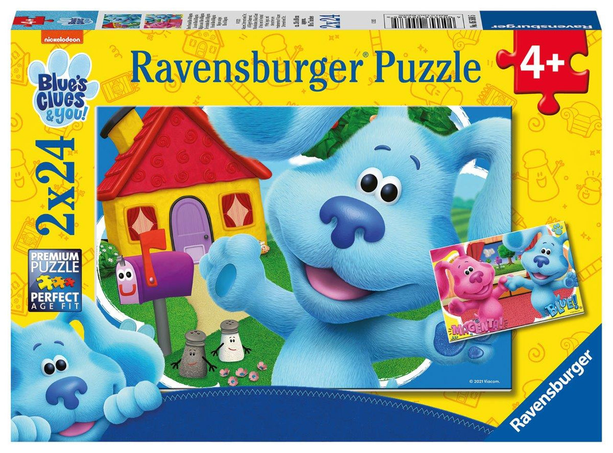 Blues Clues: Friends Blue & Magenta 2x24pc [Ravensburger Puzzle]