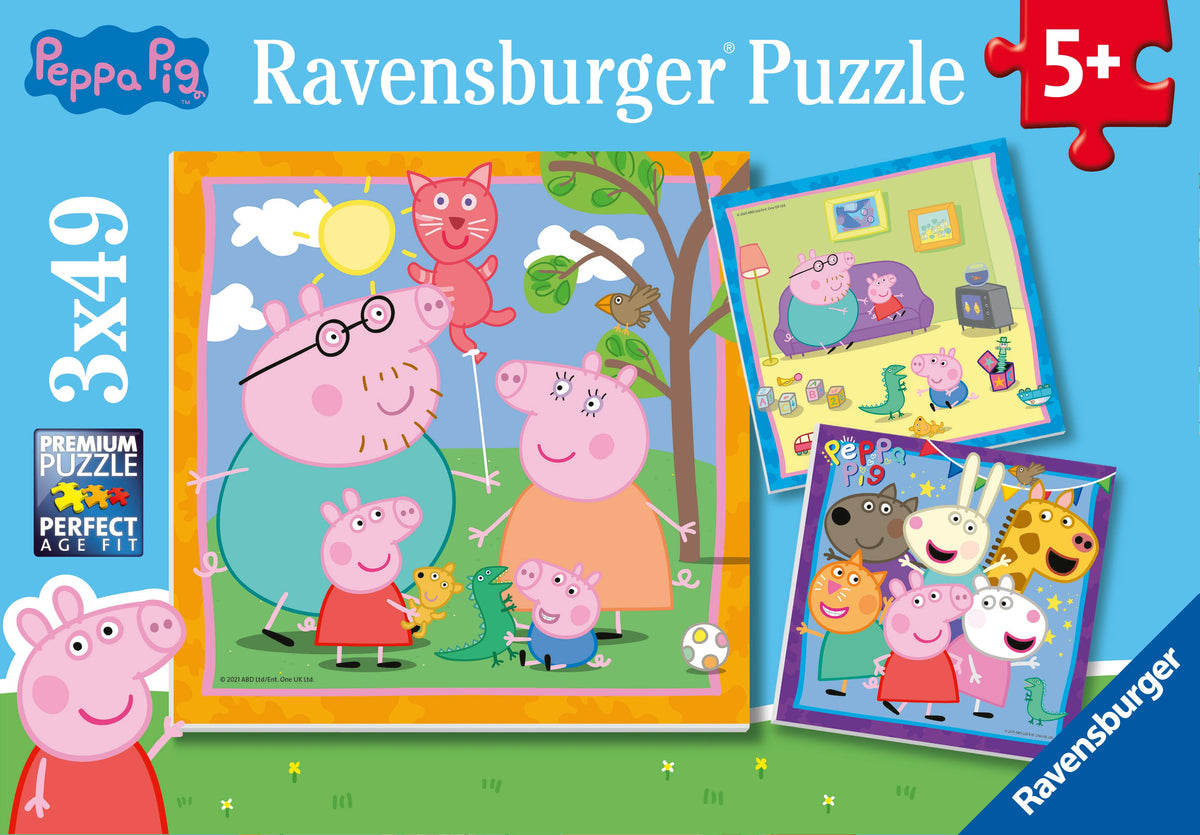 Peppa Pig: Peppa's Family & Friends 3x49pc [Ravensburger Puzzle]