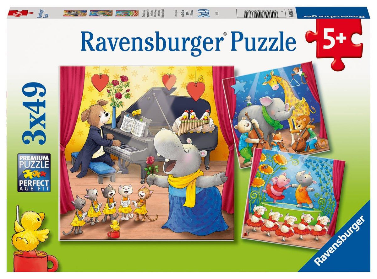Animals On Stage 3x49pc [Ravensburger Puzzle]