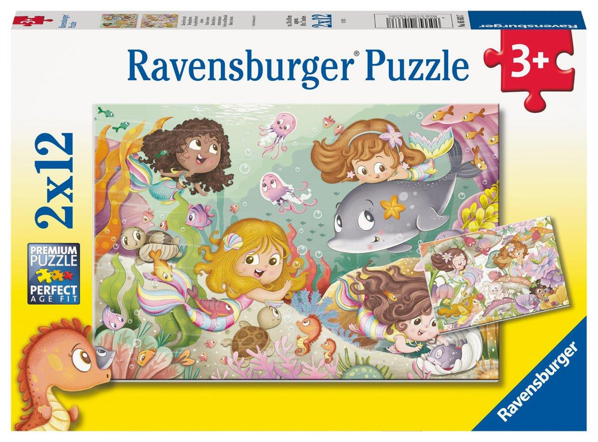 Fairies and Mermaids 2x12pc [Ravensburger Puzzle]
