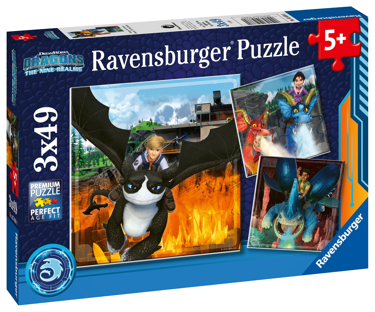 WT Dragons 3x49pc [Ravensburger Puzzle]