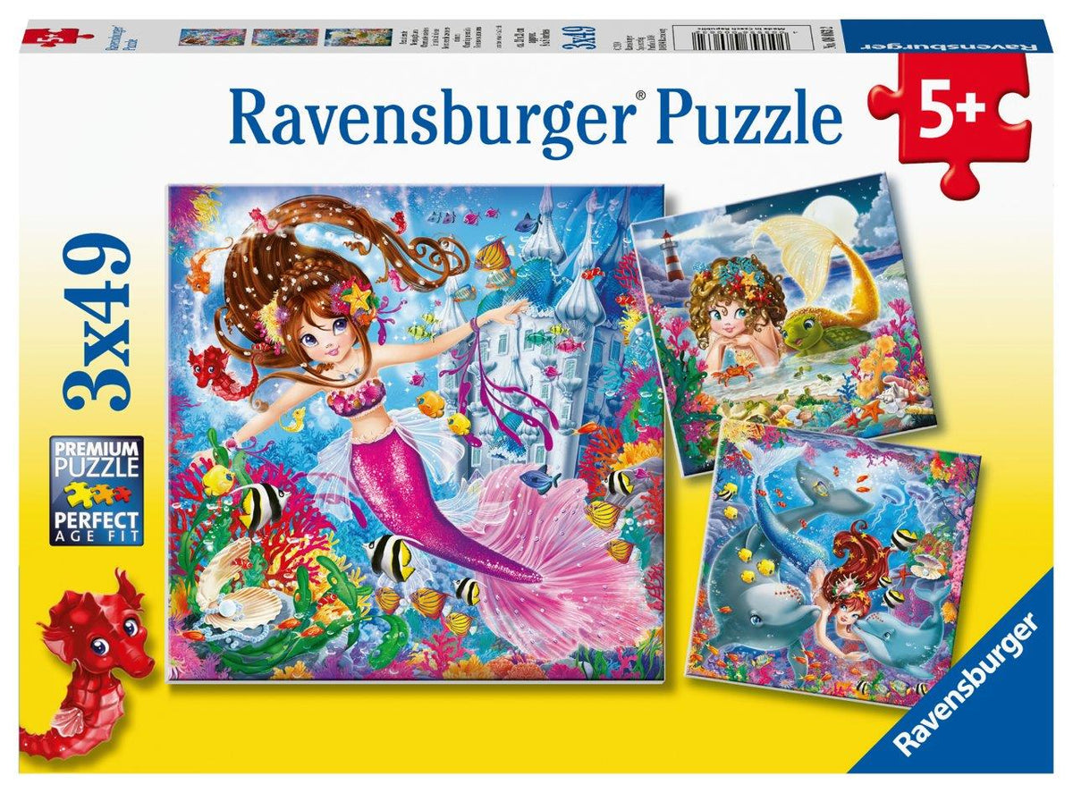 Charming Mermaids 3x49pc [Ravensburger Puzzle]